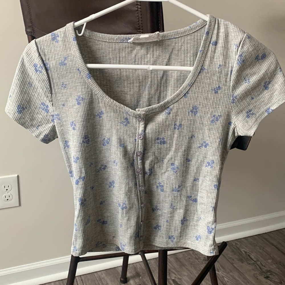 Pink Rose short sleeve crop